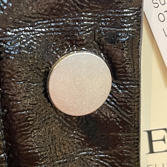 Elie Tahari Women's M Faux Leather Lightweight Maxi Shirt Jacket Coat - Picture 7 of 13